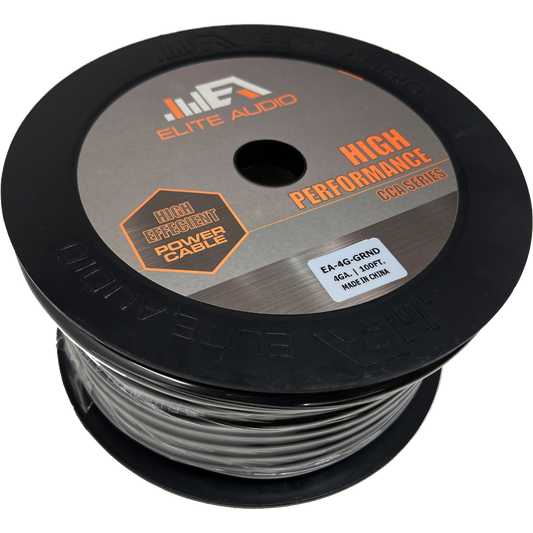 Elite Audio EA-4G-GRND 4GA CCA Ground Wire 100ft Roll