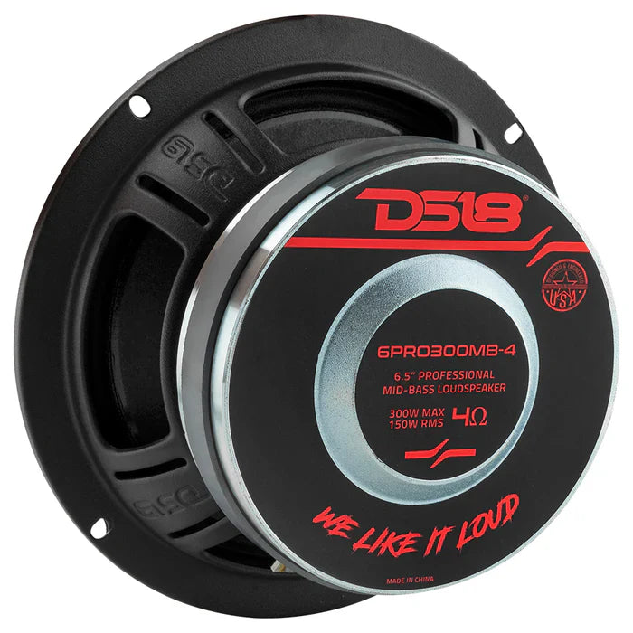 DS18 6PRO300MB-4 6" Mid-Bass Loudspeaker 300  Watts 4-Ohm (each)