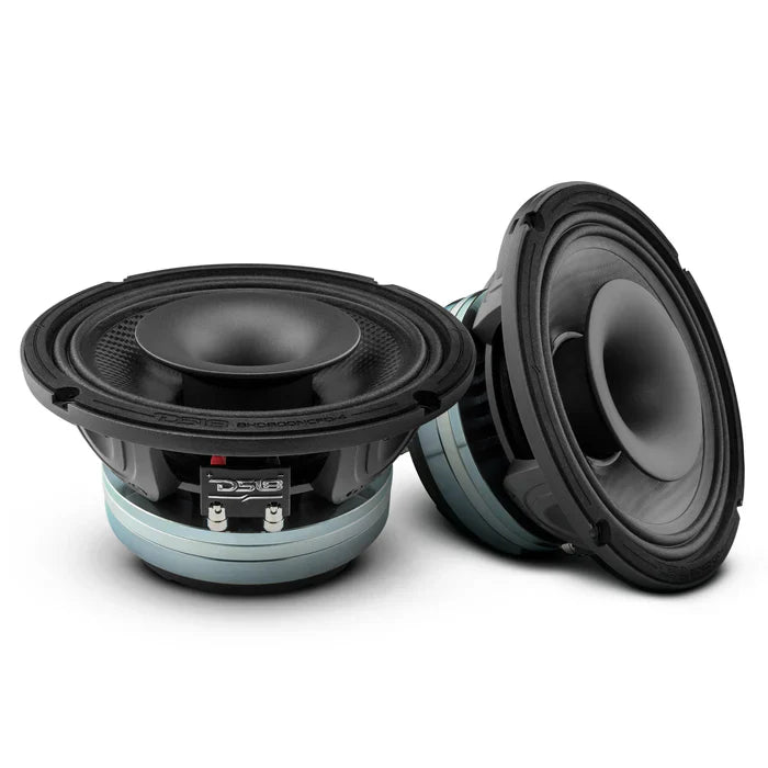 DS18 8HD800NCFD-8 8" Water Proof Carbon Fiber Mid Bass and Driver Coaxial Hybrid Neodymium Magnet 8-Ohm (each)