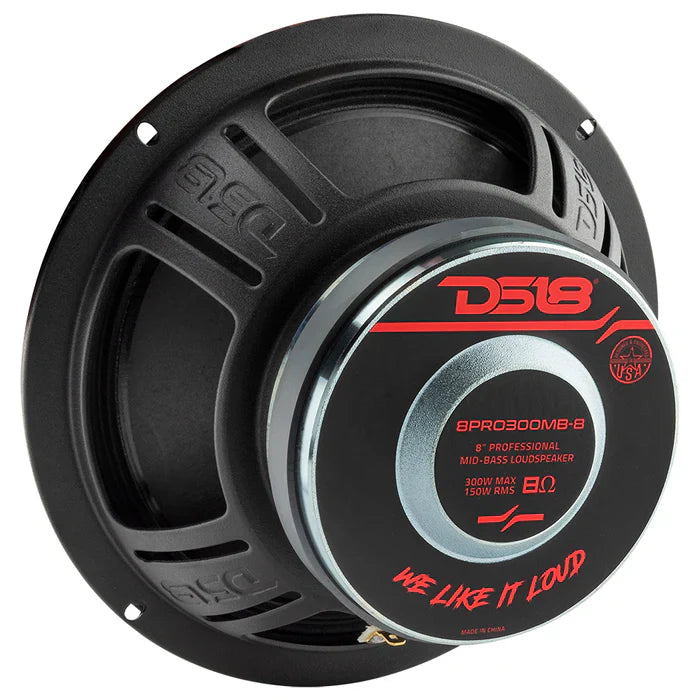 DS18 8PRO300MB-8 8" Mid-Bass Loudspeaker 300  Watts 8-Ohm