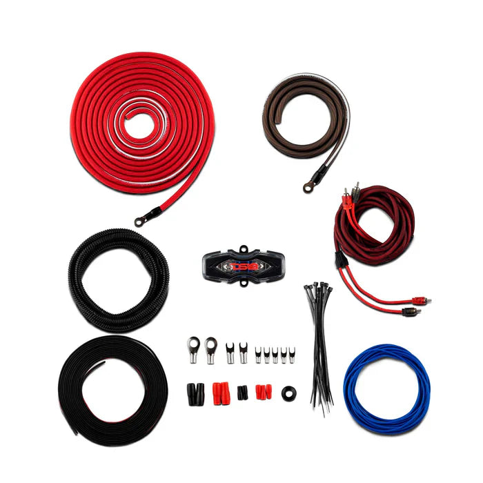 DS18 AMPKIT4 Advance 4-GA Installation Kit RED