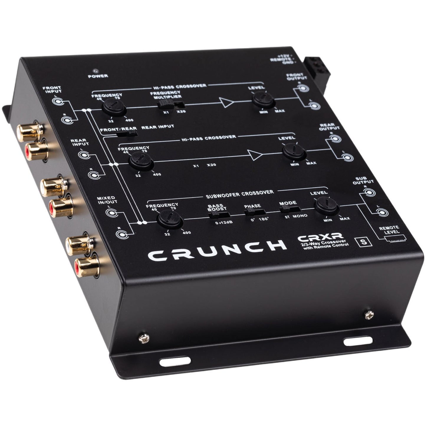 Crunch CRXR 2-way/3-way Active Crossover w/ Bass Control Knob