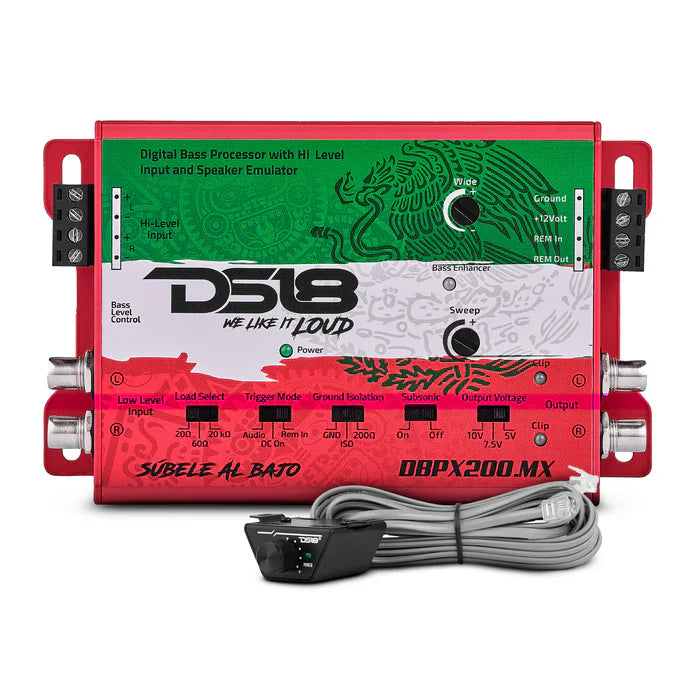 DS18 DBPX200.MX Digital Bass Processor With Hi to Low Signal Converter & Speaker Emulator – Mexico Design SKU: DBPX200.MX