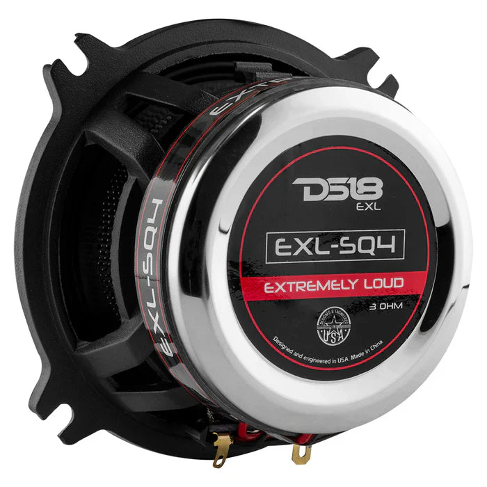 DS18 EXL-SQ4.0 EXL 4" 2-Way Coaxial Speaker with Fiber Glass Cone 340 Watts 3-Ohm