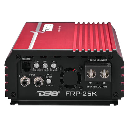 DS18 FRP-2.5K/RD FRP Compact Full-Range Class D 1-Channel Amplifier 2,500 Watts Rms @ 1-Ohm RED