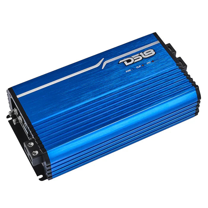 DS18 FRP-3.5K/BL FRP Compact Full-Range Class D 1-Channel Amplifier 3,500 Watts Rms @ 1-Ohm BLUE