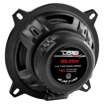 DS18 G6.5XI GEN-X 5.25" 2-Way Coaxial Speakers 135 Watts 4-Ohm