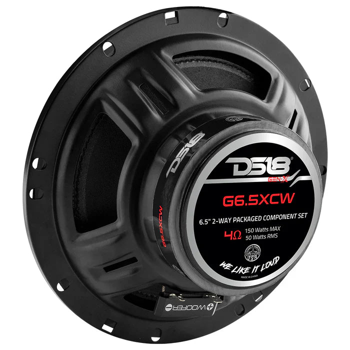 DS18 G6.5XC GEN-X 6.5" 2-Way Component Speaker System 150 Watts 4-Ohm