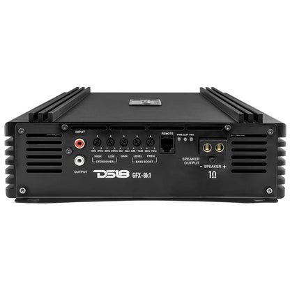 DS18 GFX-8K1 PRO Full-Range Class D 1-Channel Monoblock Amplifier 8000 Watts Rms 1-Ohm