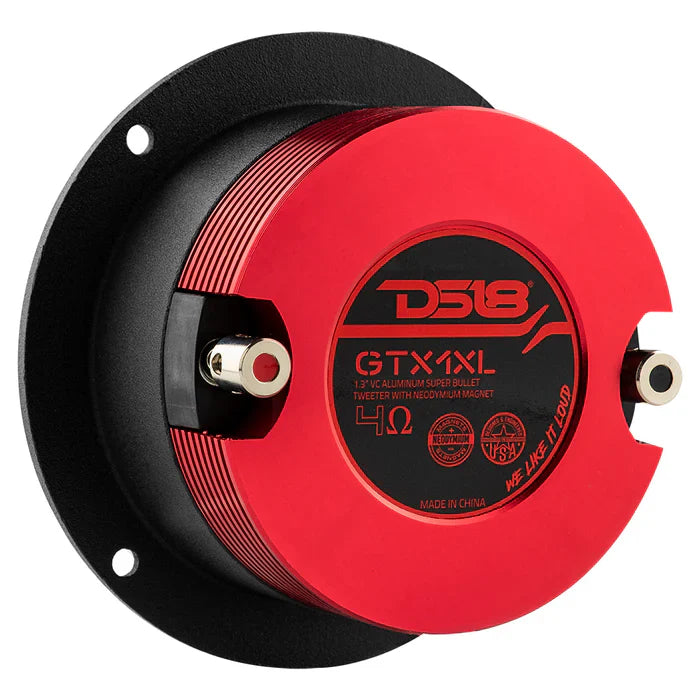 DS18 GTX1XL 3.75" Die Cast Compression Neodymium Super Bullet Tweeter 320 Watts 1.3" Titanium  4-Ohm (each)