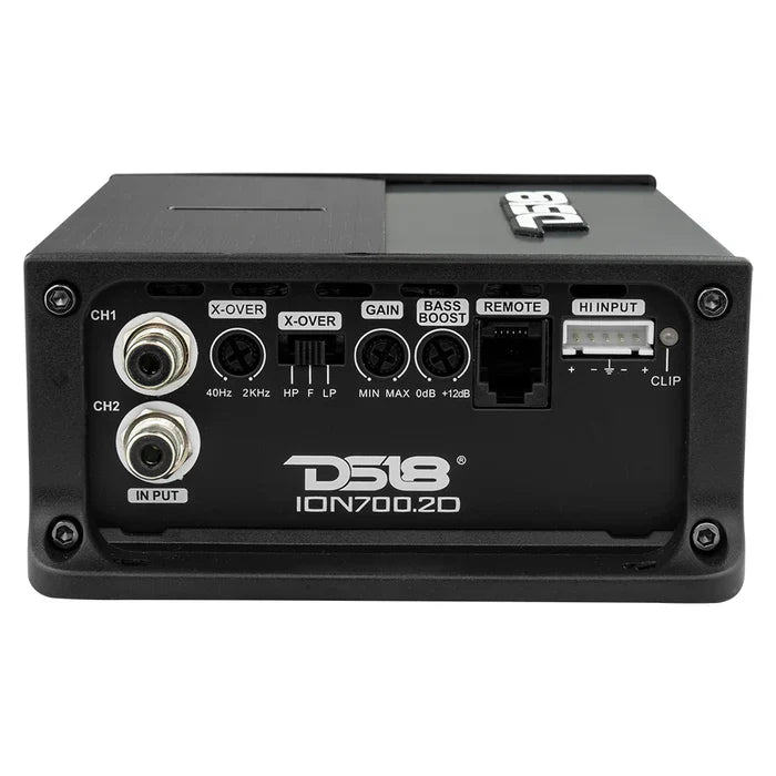 DS18 ION700.2D Compact Full-Range Class D 2-Channel Stereo Amplifier 700 Watts RMS