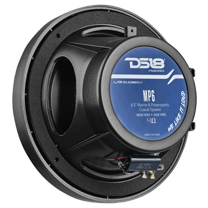 DS18 MP6/BK HYDRO 6" 2-Way Marine Speakers 200 Watts Black