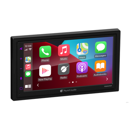 Planet Pro P9900CPAP Double-DIN, Wired Apple CarPlay & Android Auto, MECH-LESS Multimedia Player (no CD/DVD) 6.75" Touchscreen Bluetooth