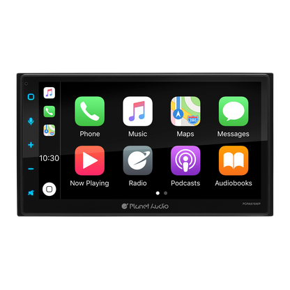 Planet Pro PCPA975WP Double-DIN, Wired Apple CarPlay & Android Auto, MECH-LESS Multimedia Player (no CD/DVD) 6.75" Touchscreen Bluetooth