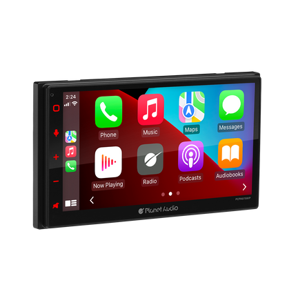 Planet Pro PCPA975WP Double-DIN, Wired Apple CarPlay & Android Auto, MECH-LESS Multimedia Player (no CD/DVD) 6.75" Touchscreen Bluetooth