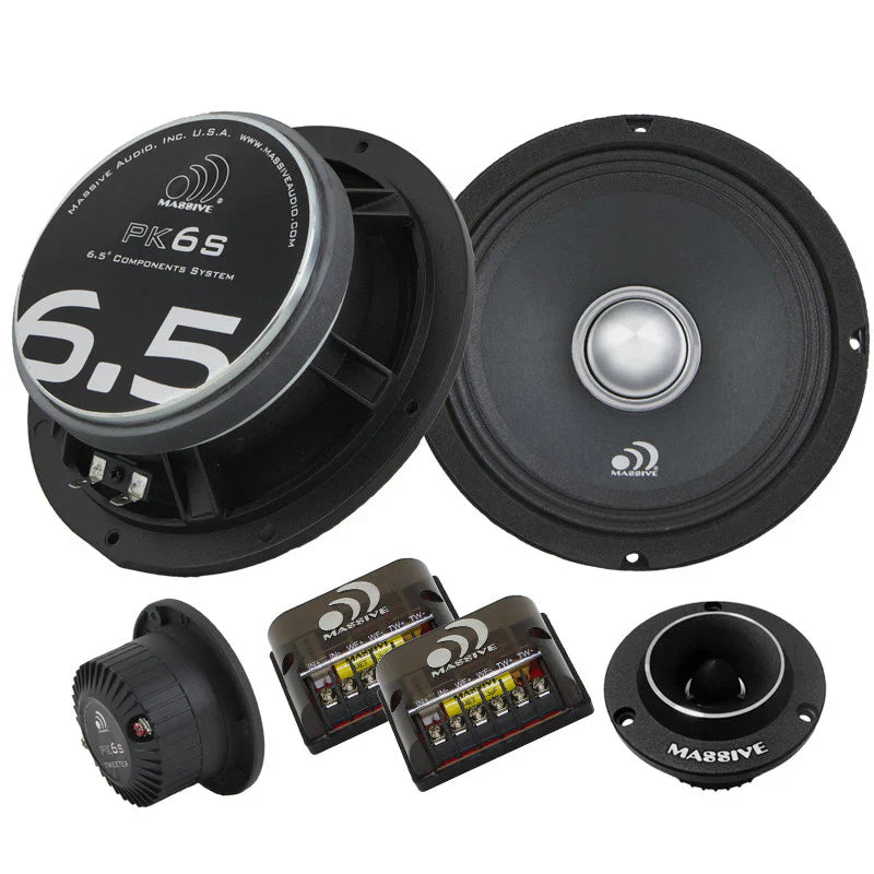 Massive Audio PK6S 6.5" 2-Way Component Speakers