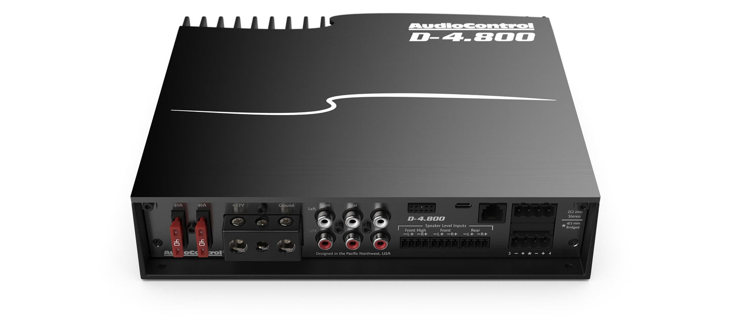 AudioControl D-4.800 4-Channel Amplifier w/ Matrix DSP Technology