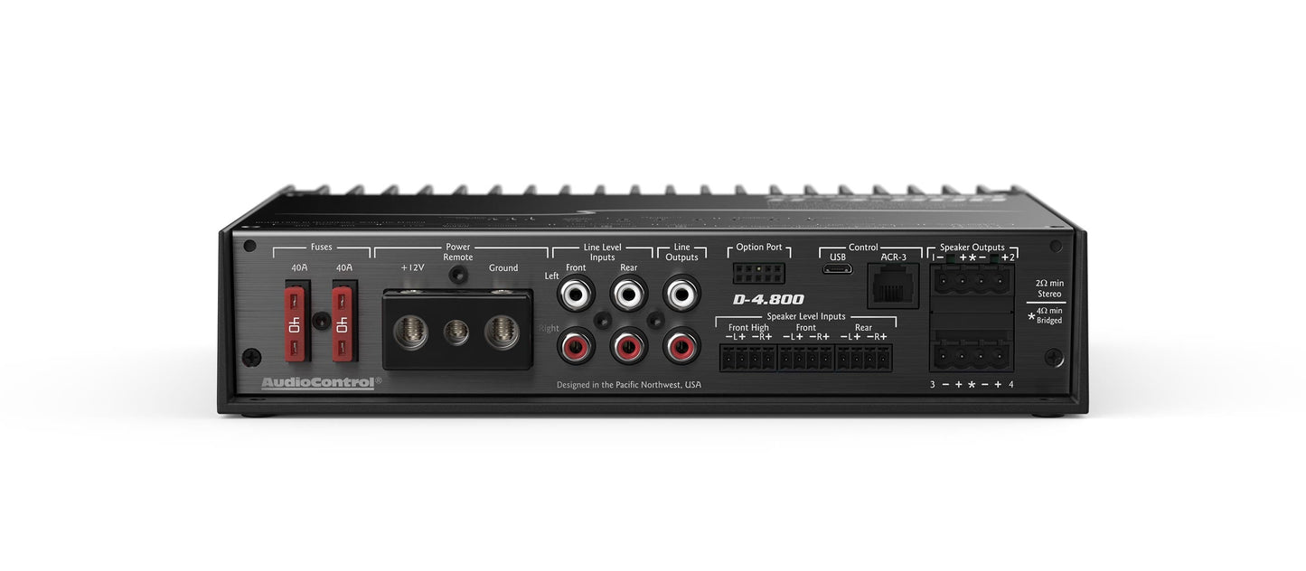 AudioControl D-4.800 4-Channel Amplifier w/ Matrix DSP Technology