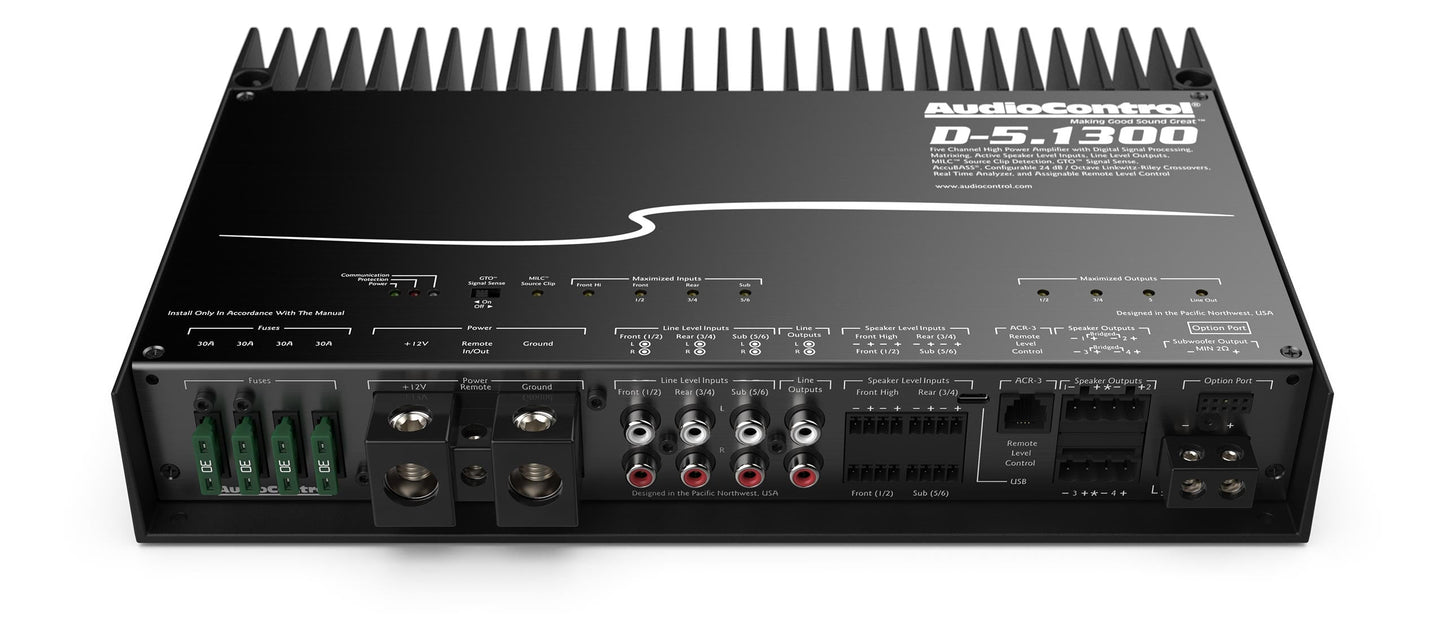 AudioControl D-5.1300 5-Channel Amplifier w/ Matrix DSP Technology