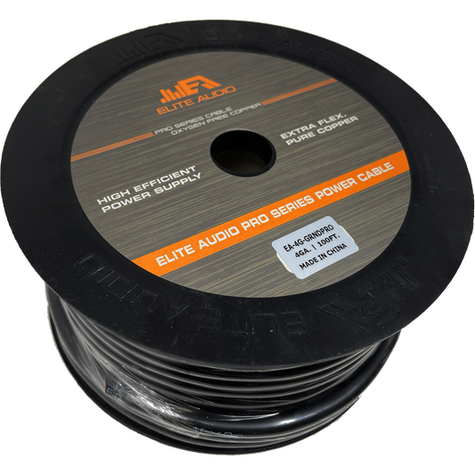 Elite Audio EA-4G-GRNDPRO 4GA OFC Ground Wire 100ft Roll